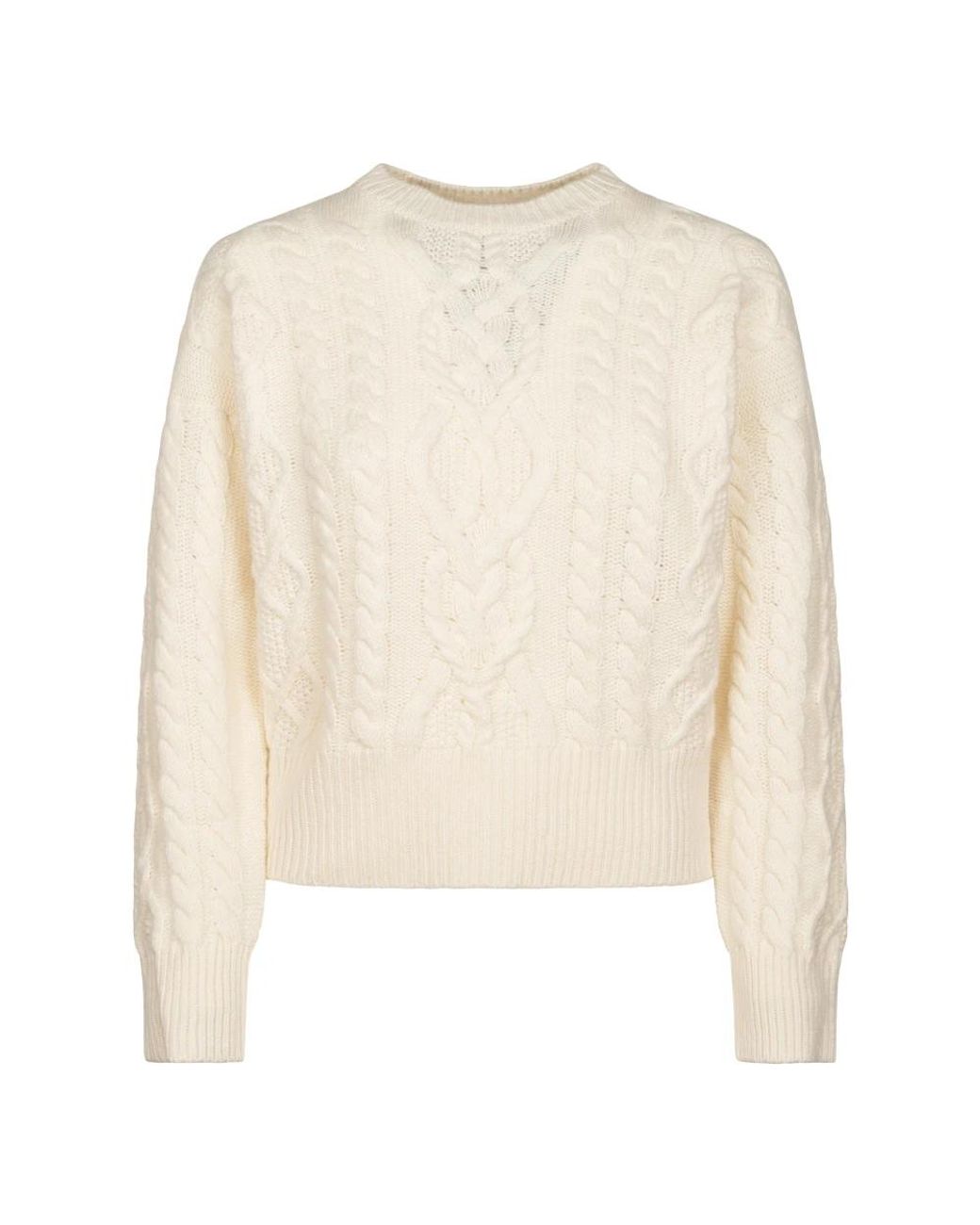 Max Mara White Round-Neck Knitwear