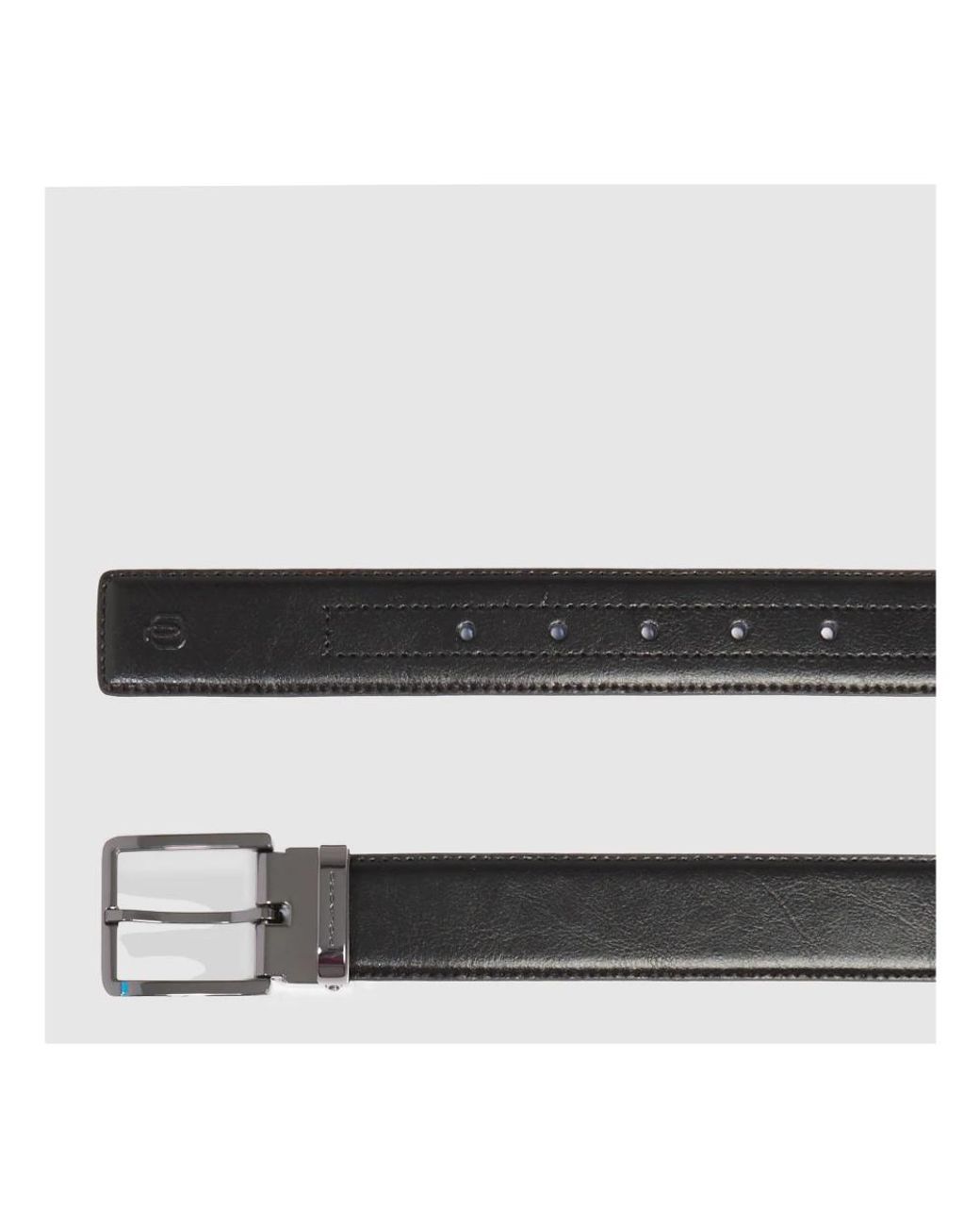 Piquadro Accessoires ,Zwart ,Leer Leren Riem Met Doornsluiting in het Black voor heren