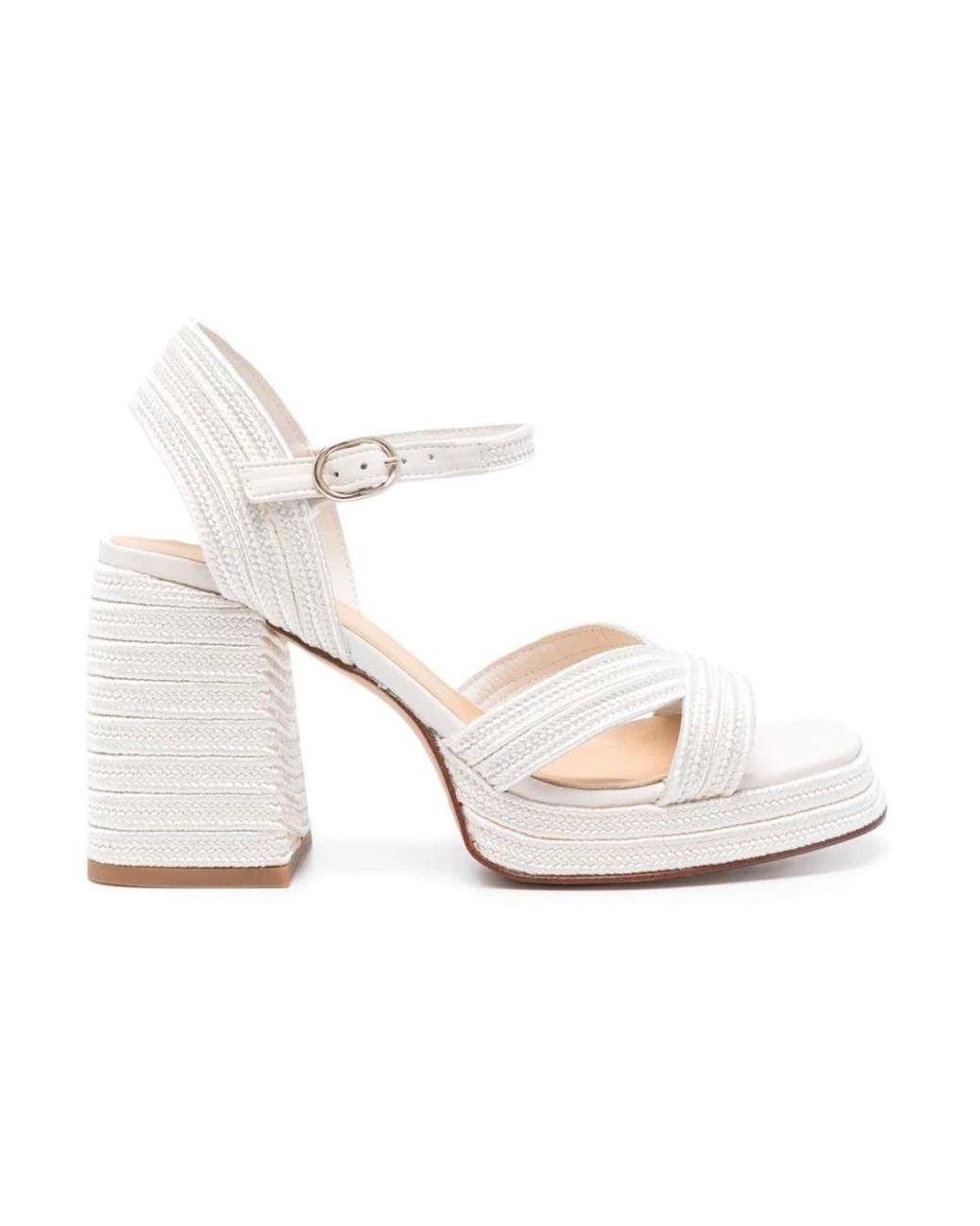 Castaner White High Heel Sandals