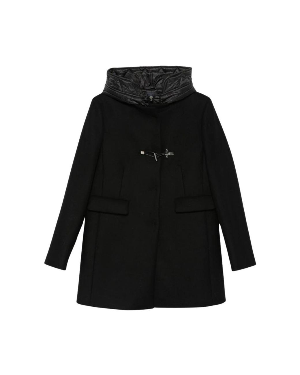 Fay Black Single-Breasted Coats