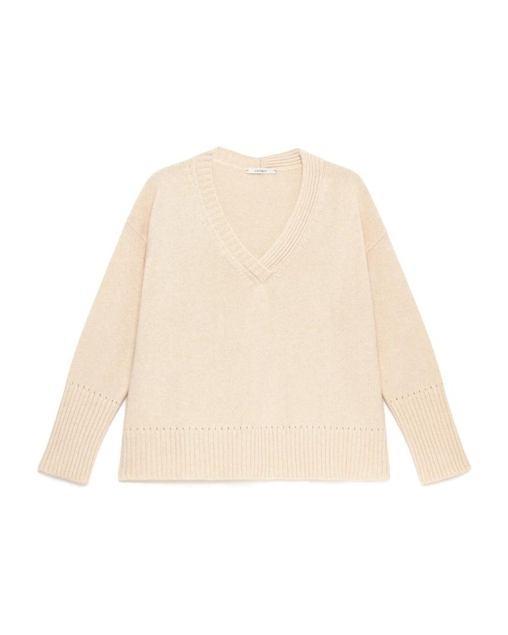 Maliparmi Natural V-Neck Knitwear