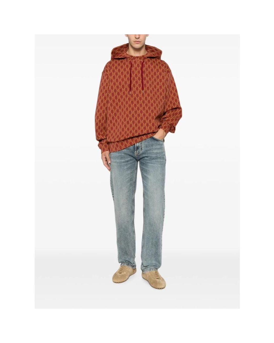 Emporio Armani Orange Hoodies for men