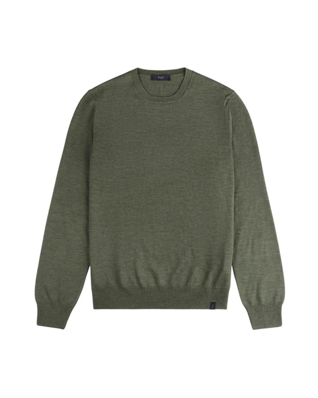 Fay Maglia Pull Girocollo in het Green voor heren