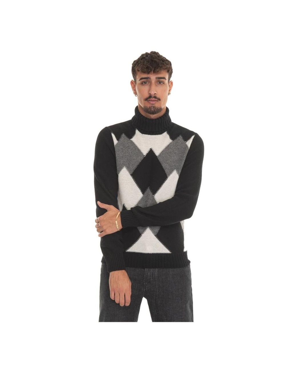 Gran Sasso Black Turtlenecks for men
