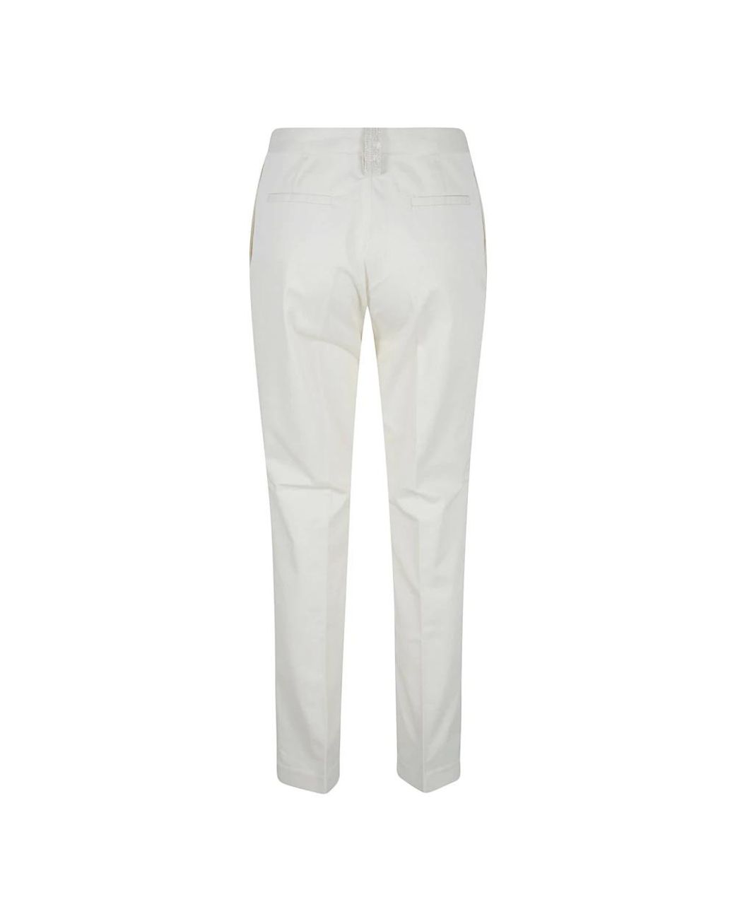 Fabiana Filippi White Slim-Fit Trousers