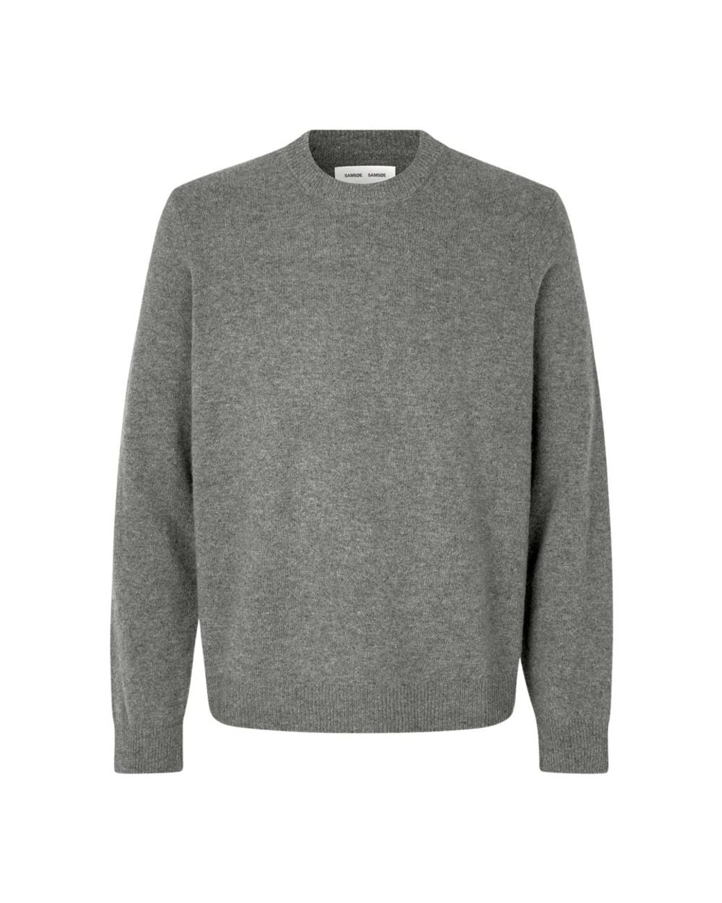 Samsøe & Samsøe Gray Round-Neck Knitwear for men