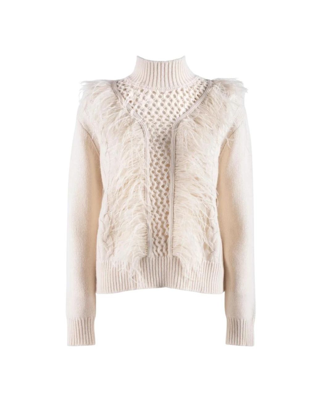 Nenette Coltrui Sweater in het White