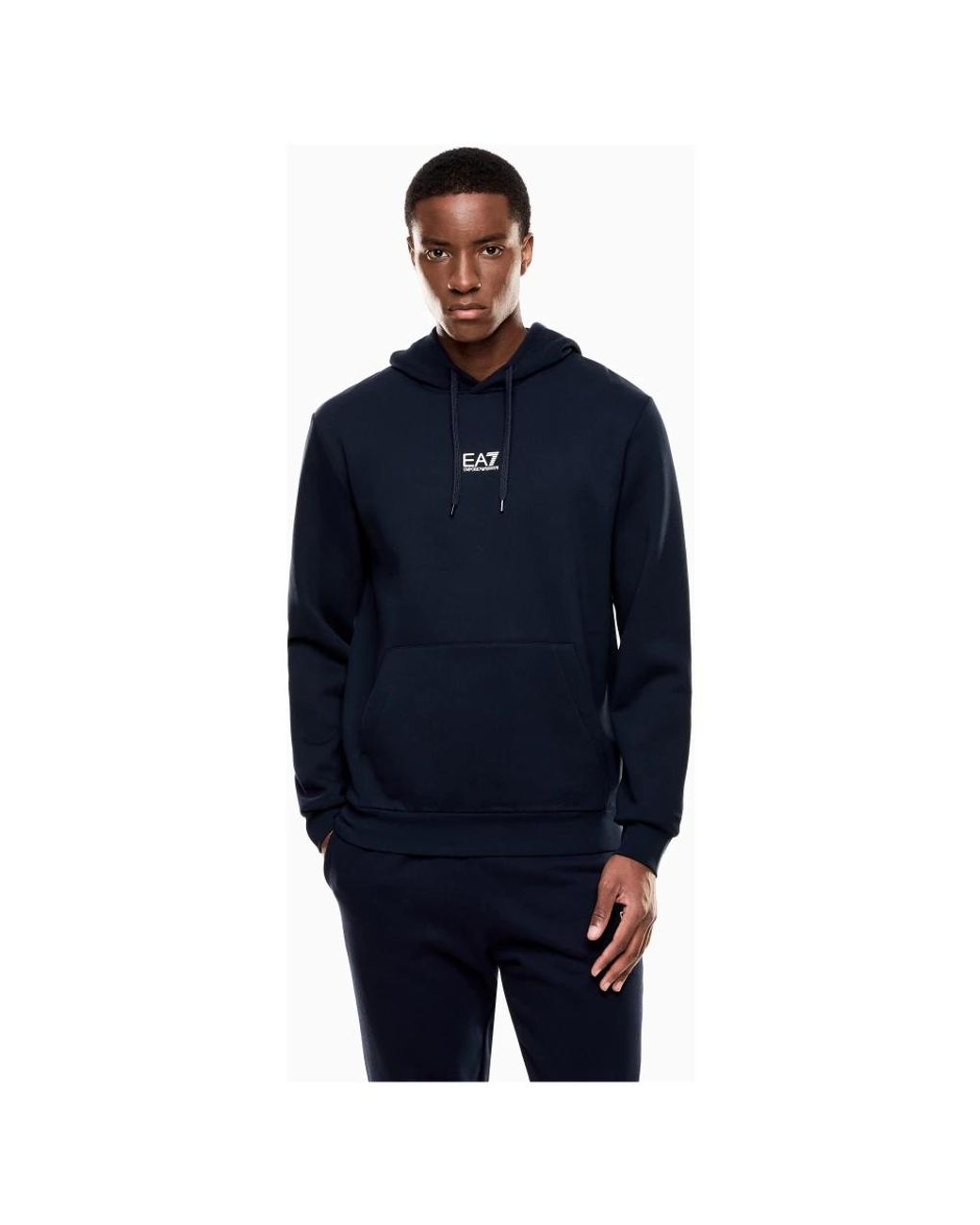 Hoodies EA7 de hombre de color Blue