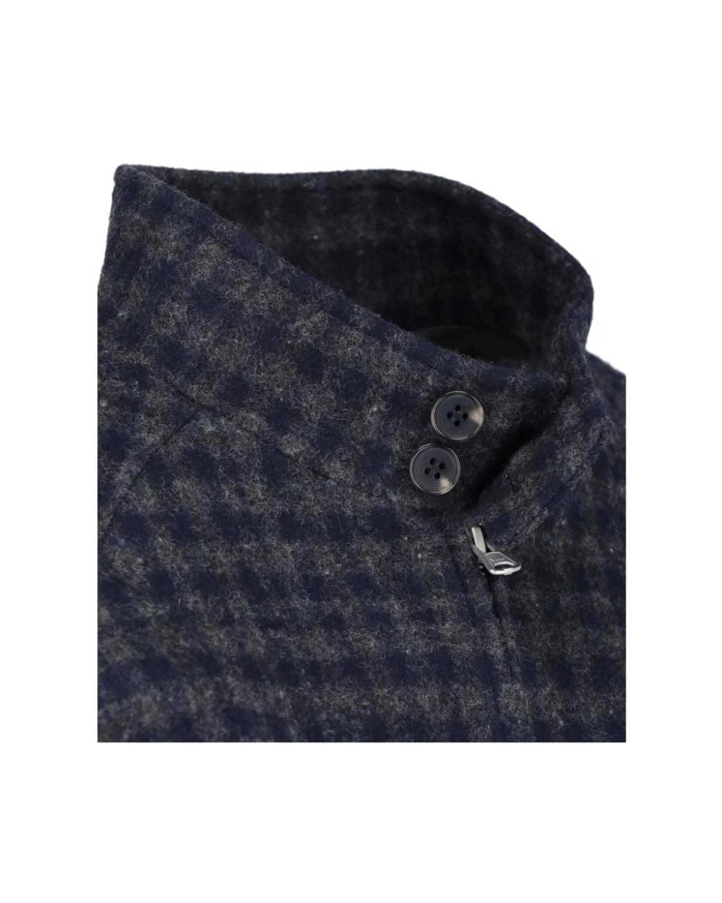 DUNST Blue Wolljacke Mit Karomuster