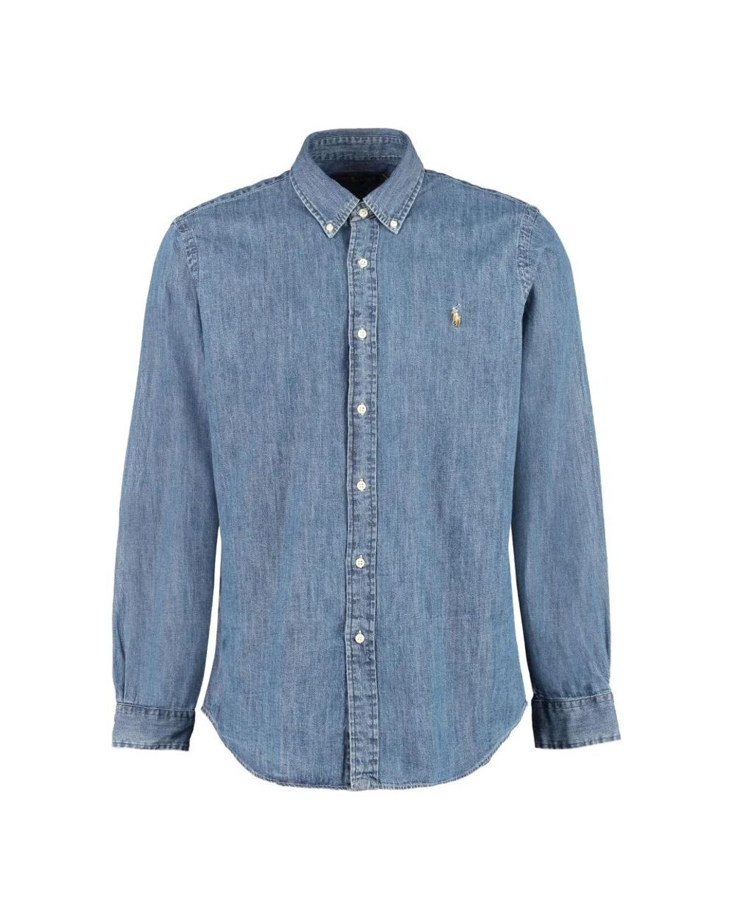 Ralph Lauren Blue Denim Shirts for men