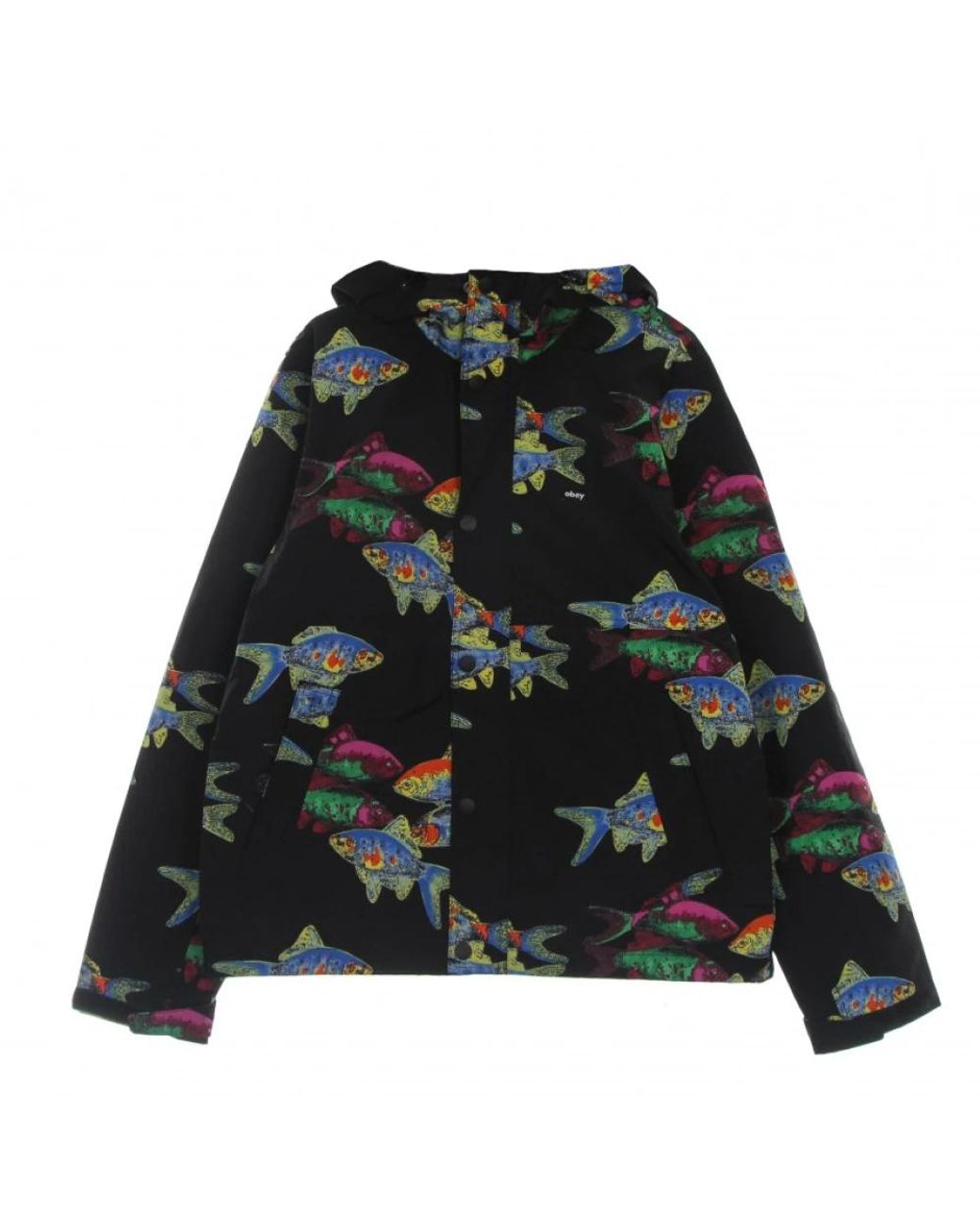 Zip-Throughs Obey de color Black