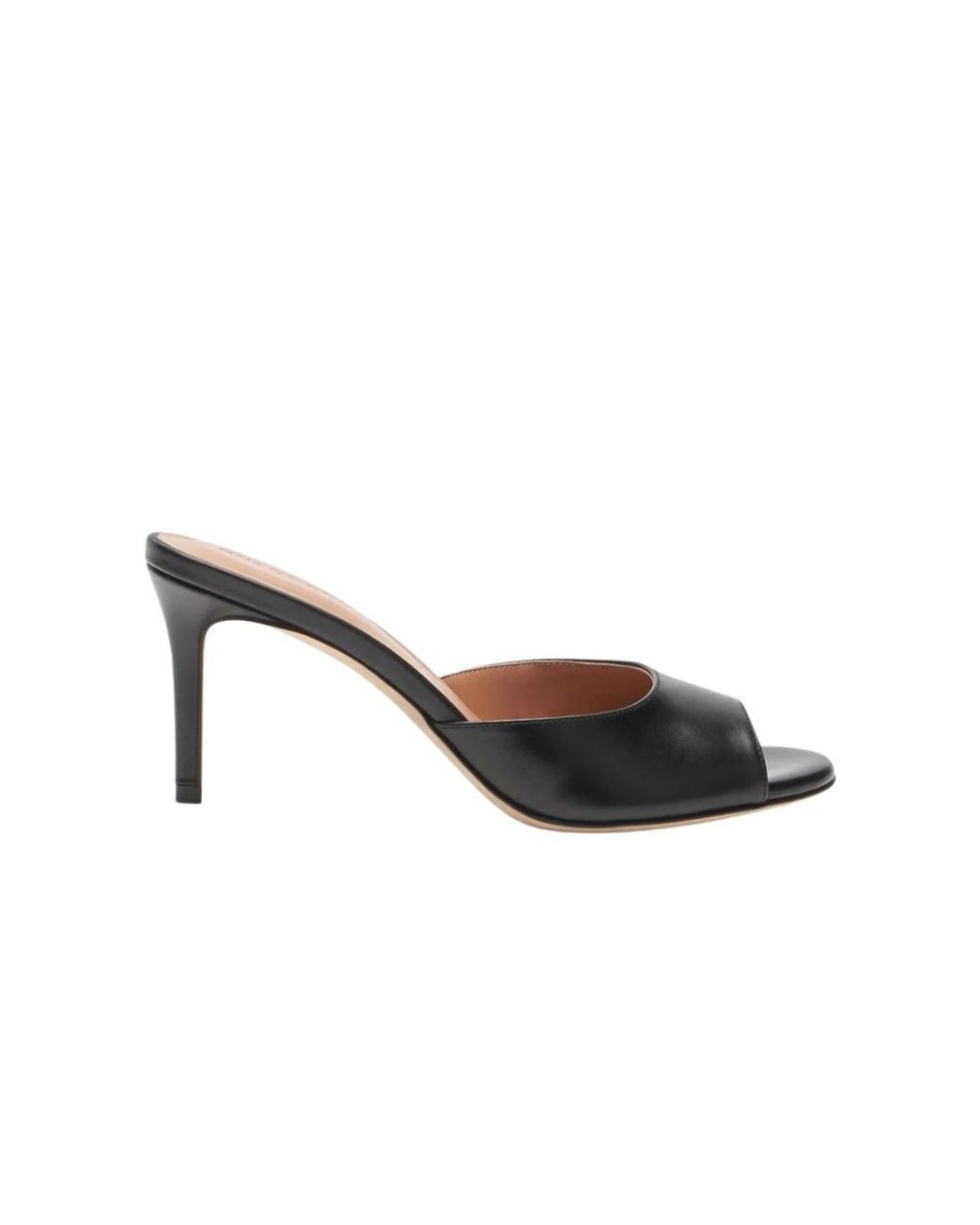 Scarosso Black Heeled Mules