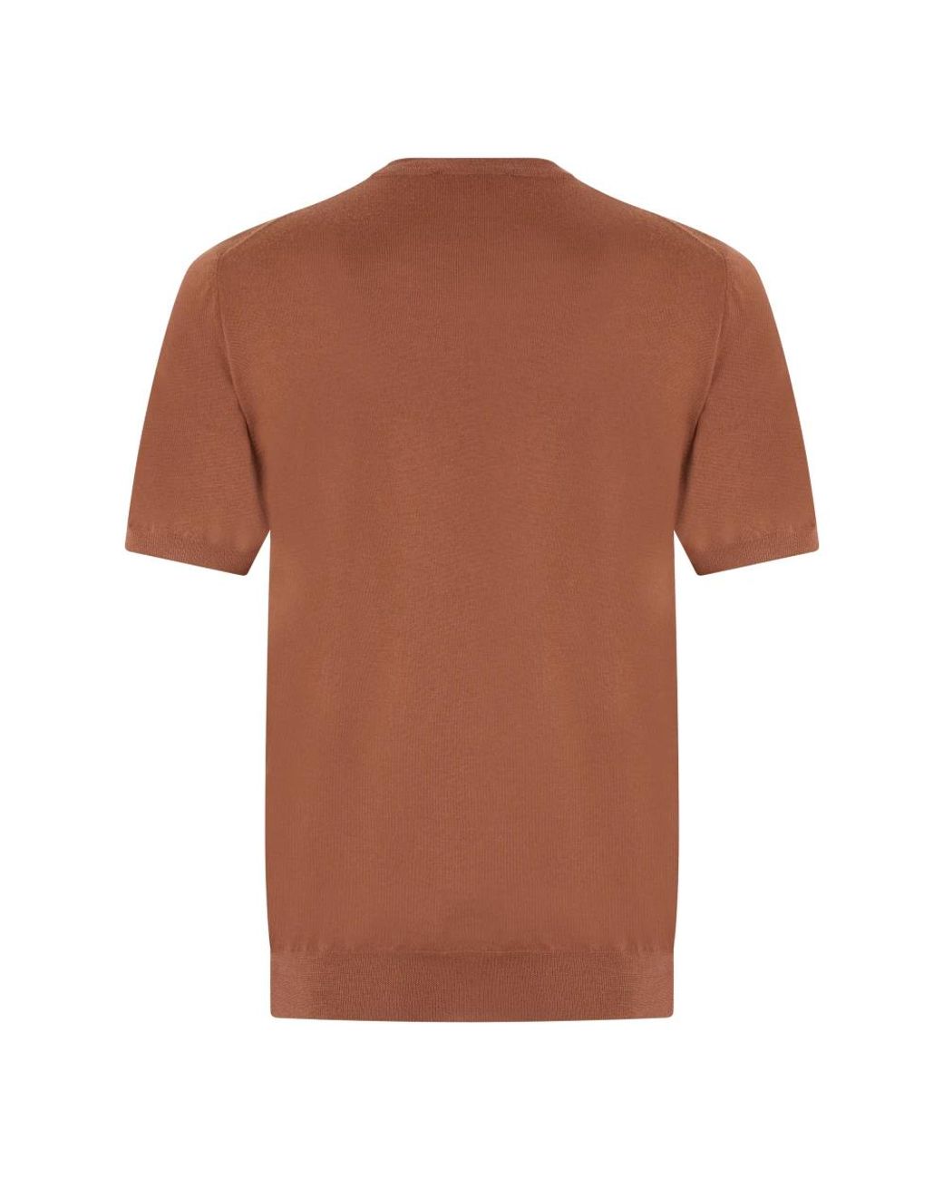 Fedeli Brown Round-Neck Knitwear for men