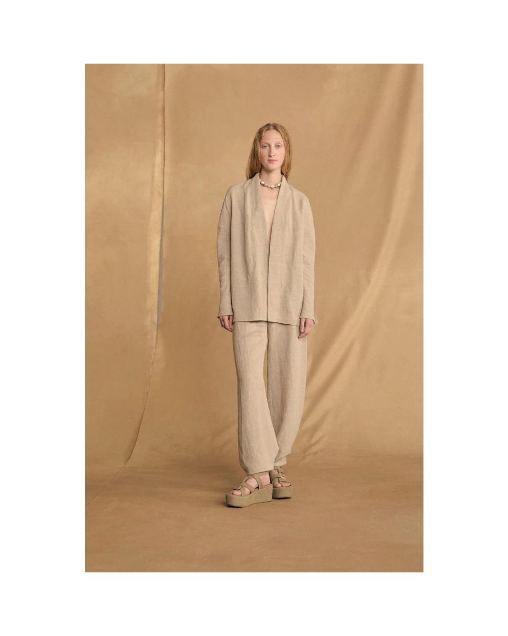 Cortana Natural Wide Trousers