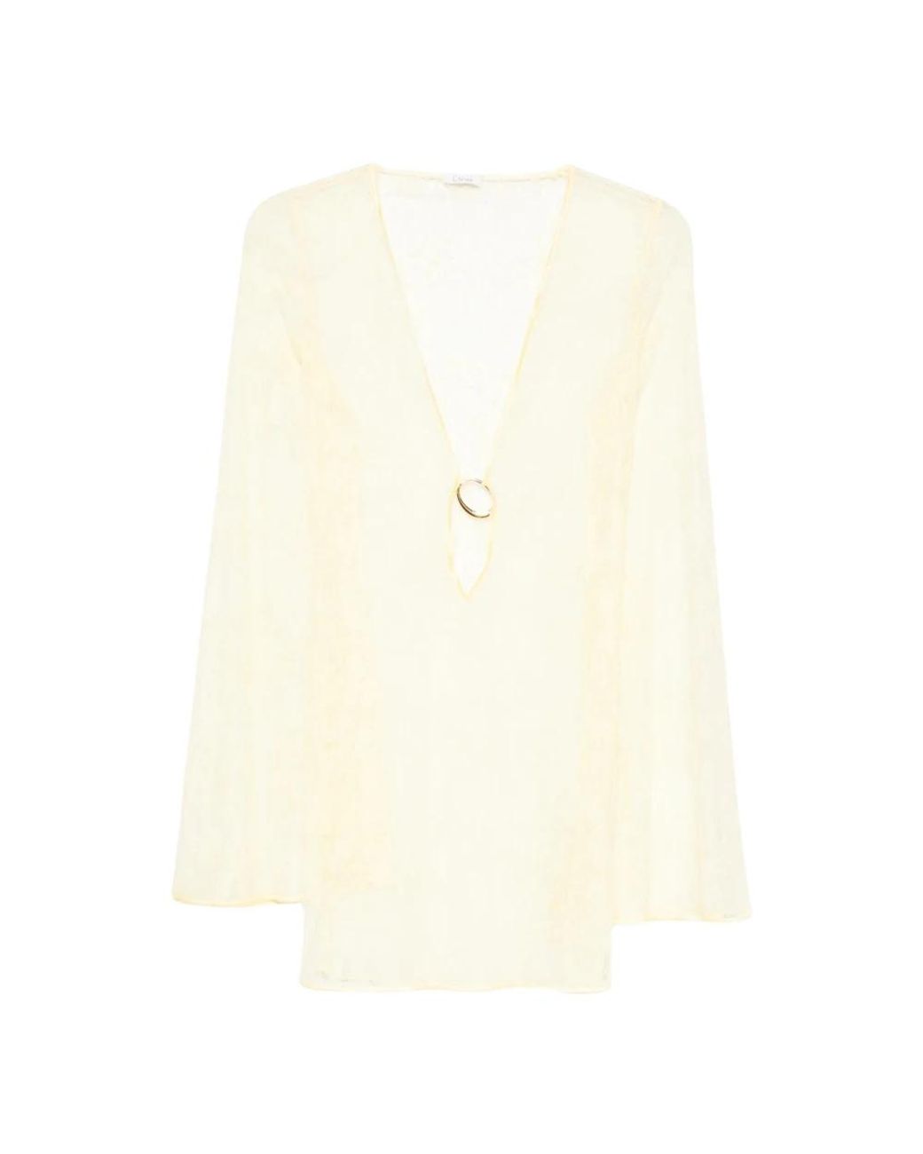 Oseree Lace O Gem Kaftan in het White