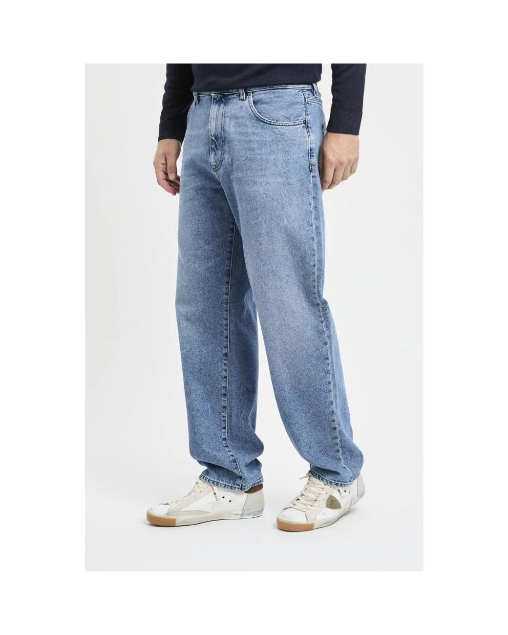 PT Torino Blue Loose Fit Jeans for men