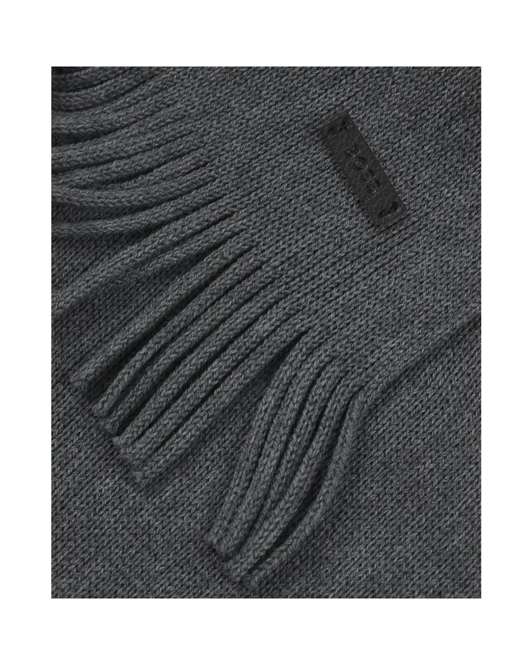 Boss Gray Winter Scarves for men