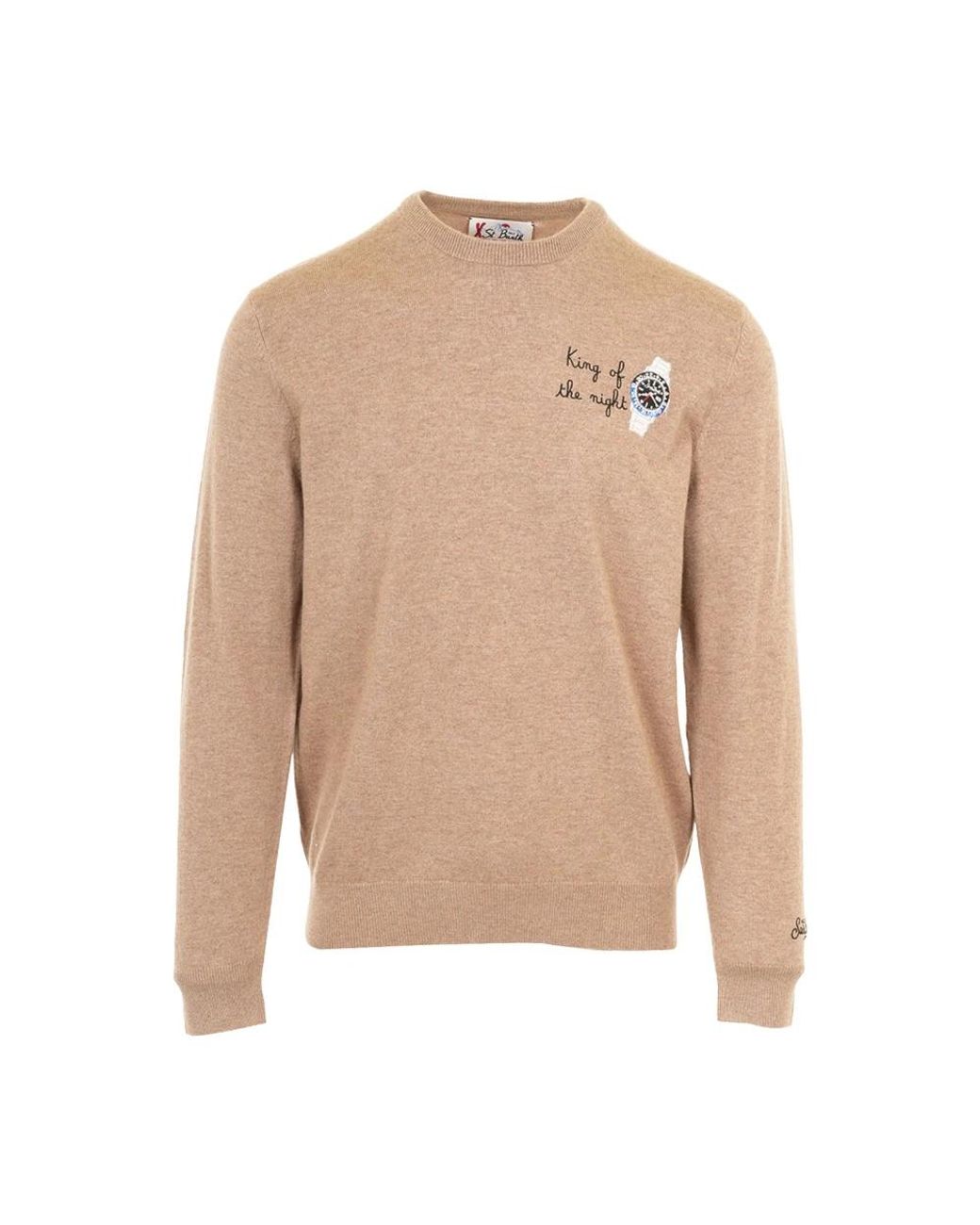 Mc2 Saint Barth Natural Round-Neck Knitwear for men