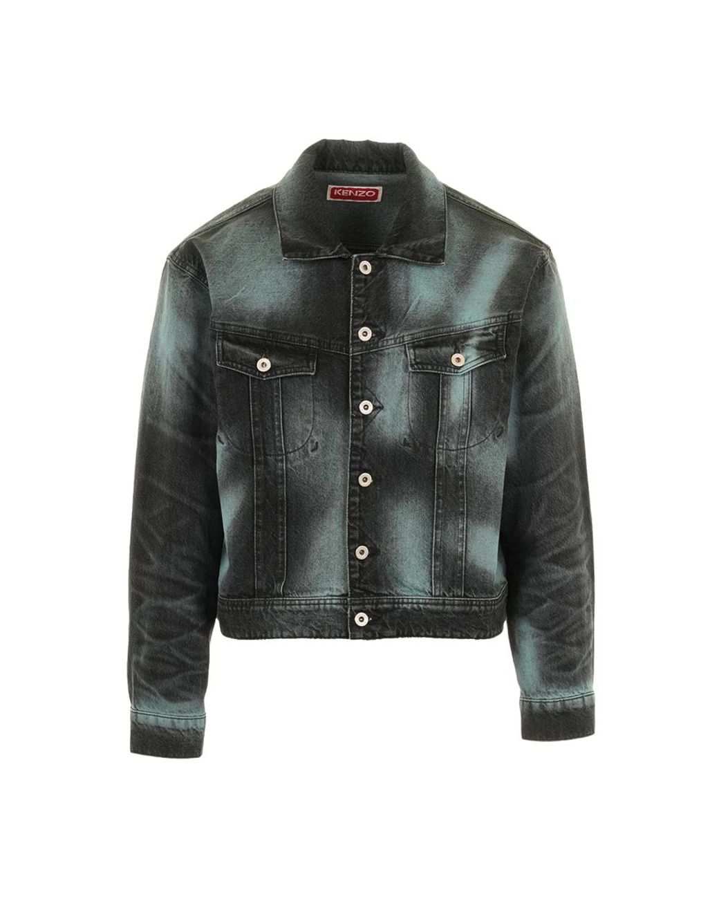 KENZO Boke Heart Oversize Trucker Jacket in het Green voor heren