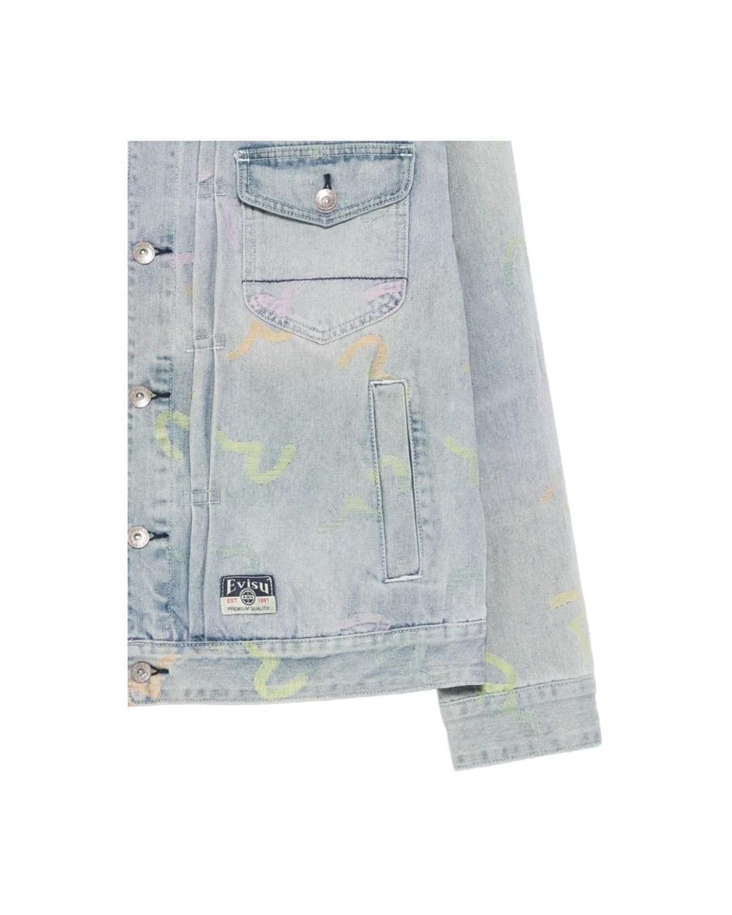 Evisu Blue Denim Jackets for men