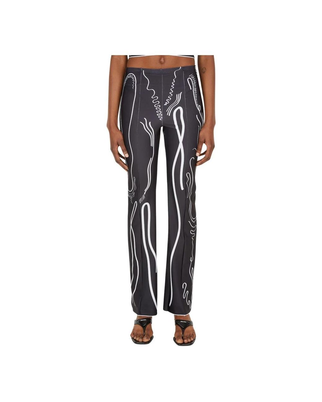 DI PETSA Black Straight Trousers