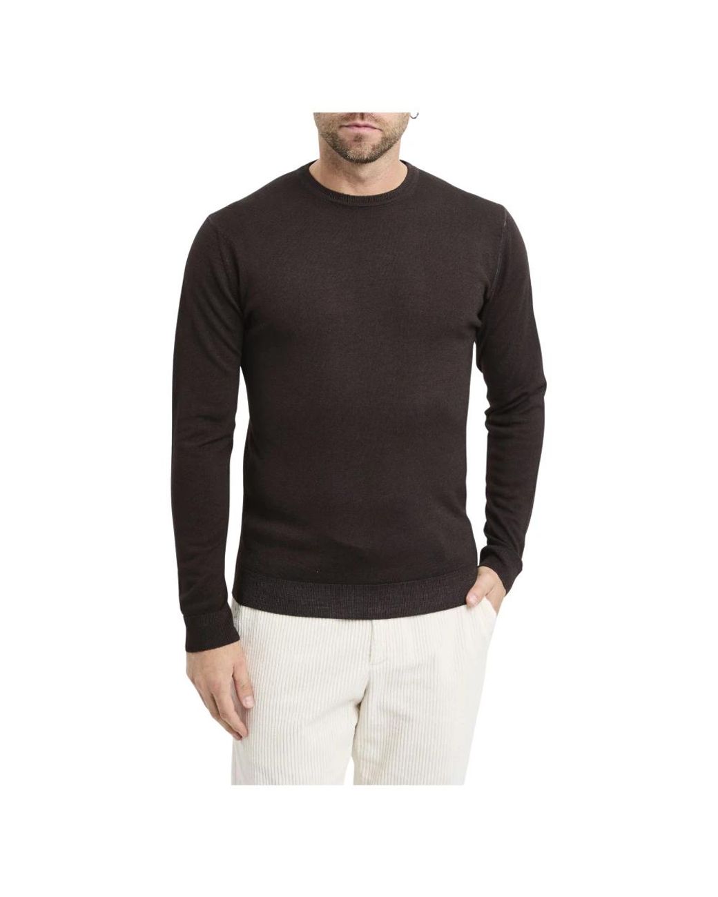 Daniele Fiesoli Black Round-Neck Knitwear for men