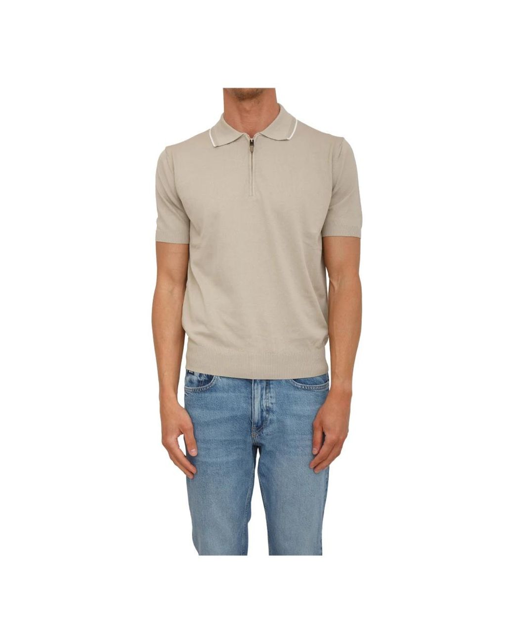 Canali Blue Polo Shirts for men