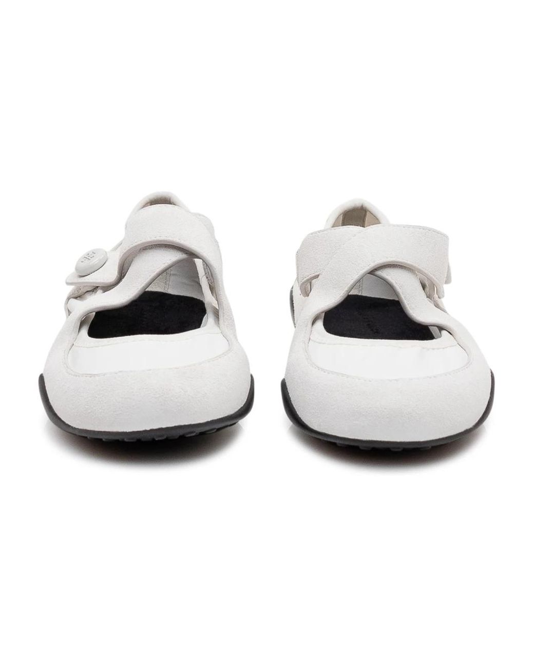 Tory Burch White Ballerinas