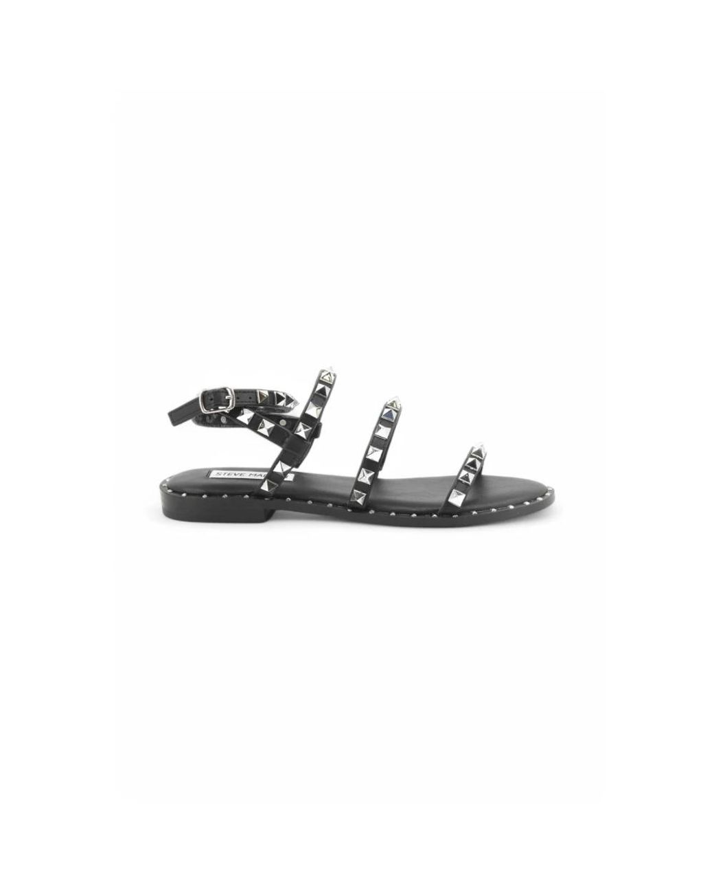 Steve Madden Black Flat Sandals