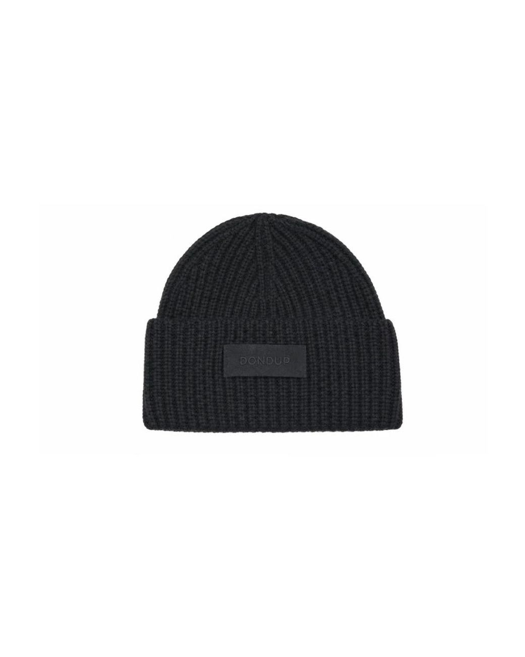 Dondup Logo-Patch Rippstrick-Mütze in Black für Herren