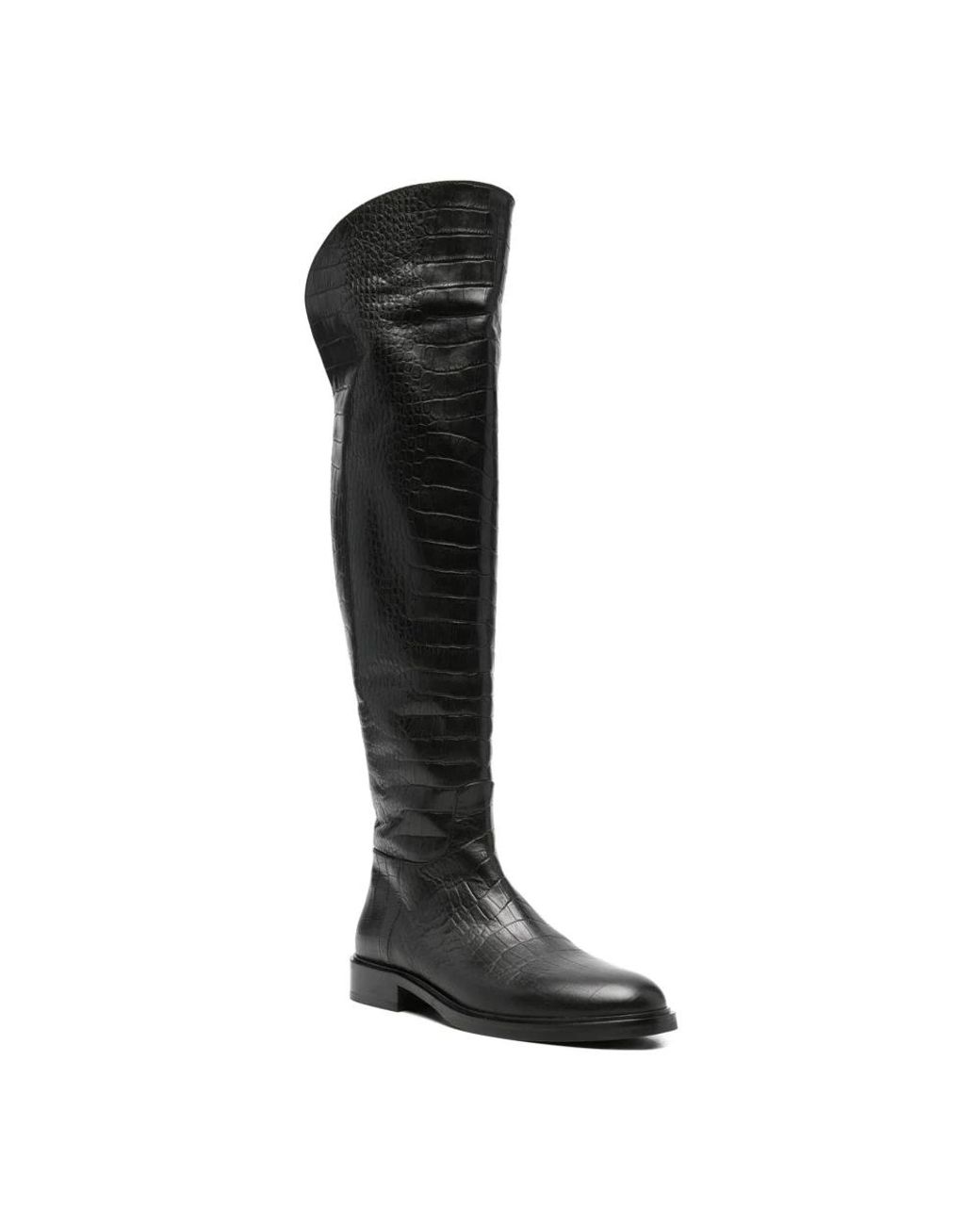 ADRIANNA FERETTI Black Over-The-Knee Boots