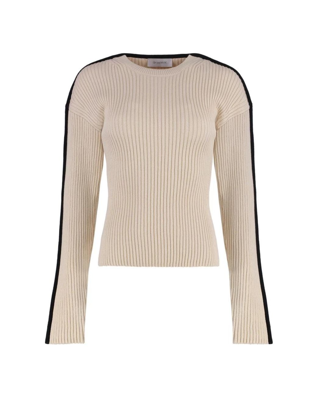 Sportmax Natural Round-Neck Knitwear