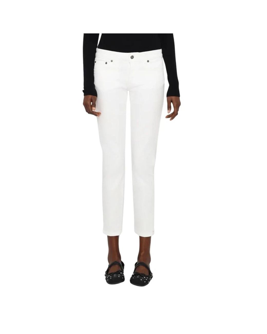 Dondup White Cropped Jeans