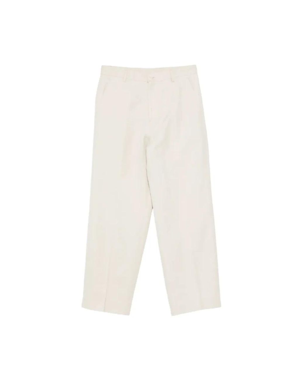 Costumein White Straight Trousers for men