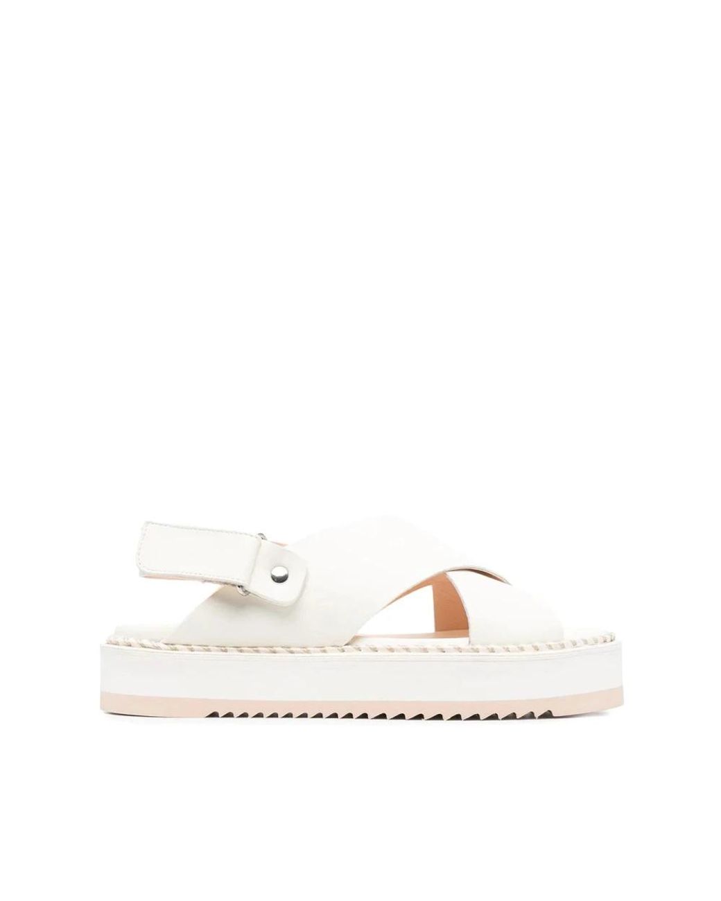Agl Attilio Giusti Leombruni White Flat Sandals
