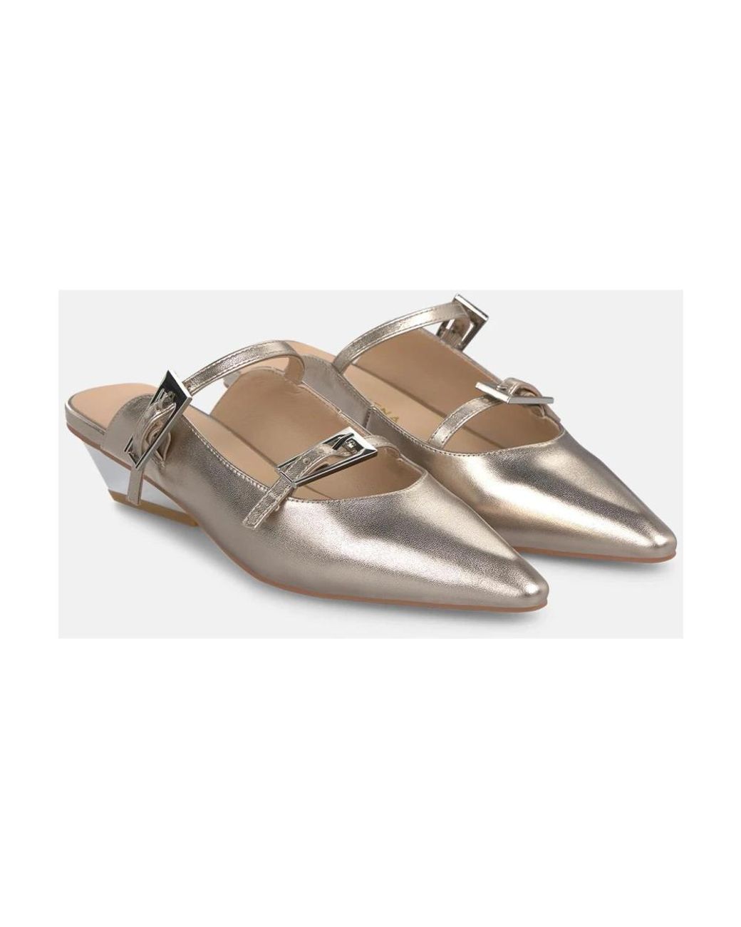 Alma En Pena. Yellow Heeled Mules