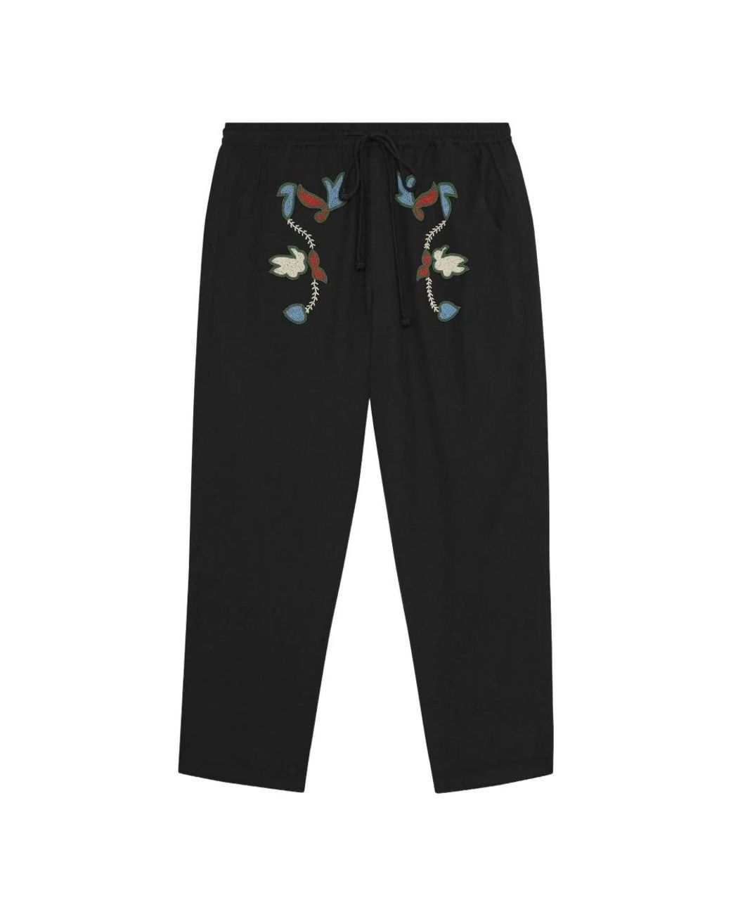 BAZISZT Black Straight Trousers for men