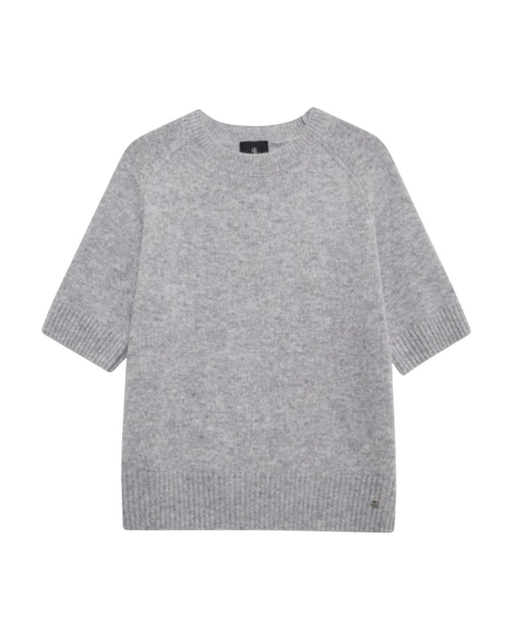 Anine Bing Gray Cashmere Knitwear