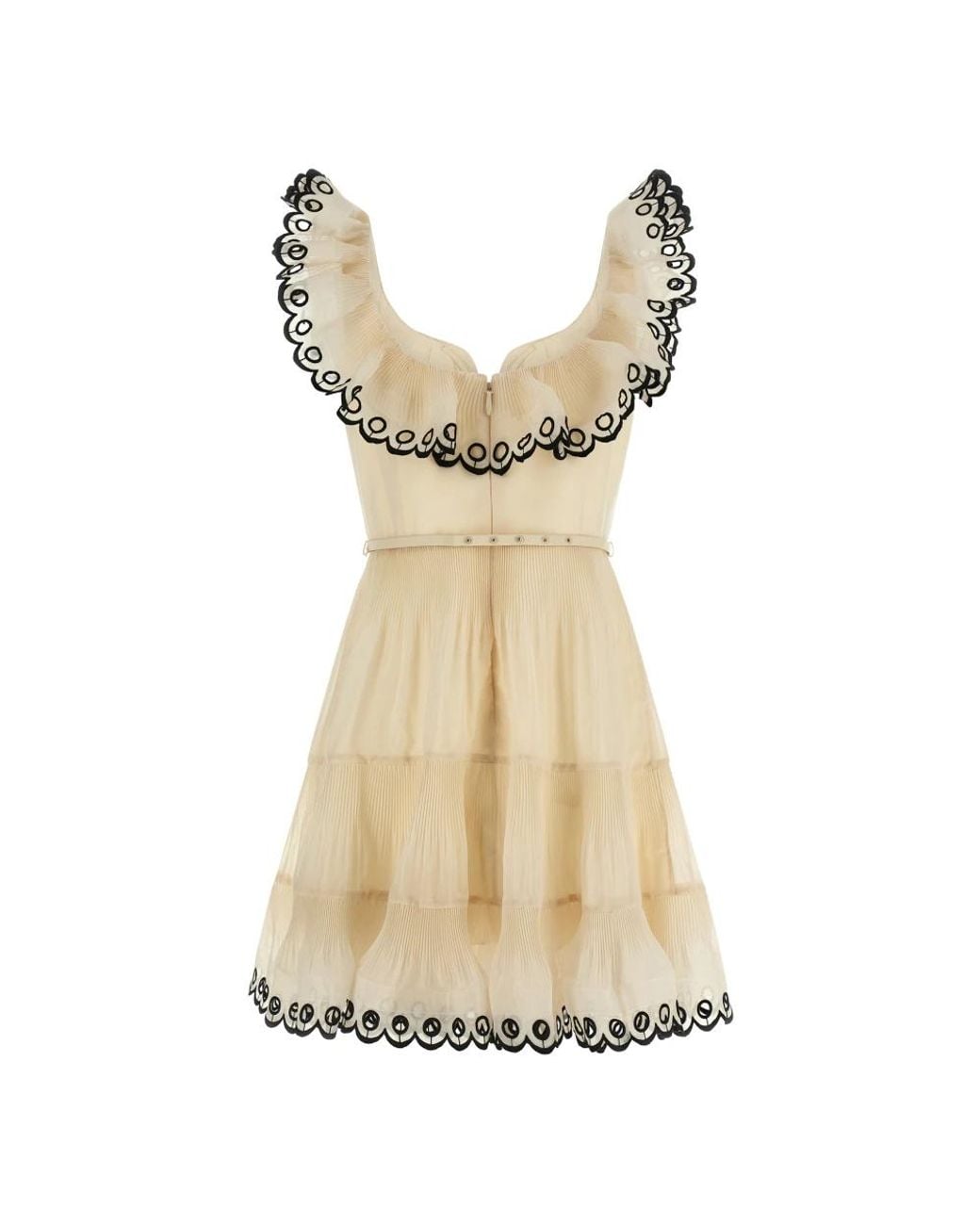 Zimmermann Natural Short Dresses