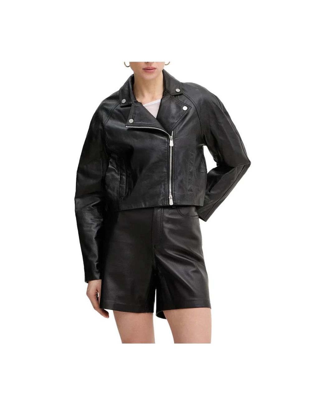 Leather Jackets Pinko en coloris Black