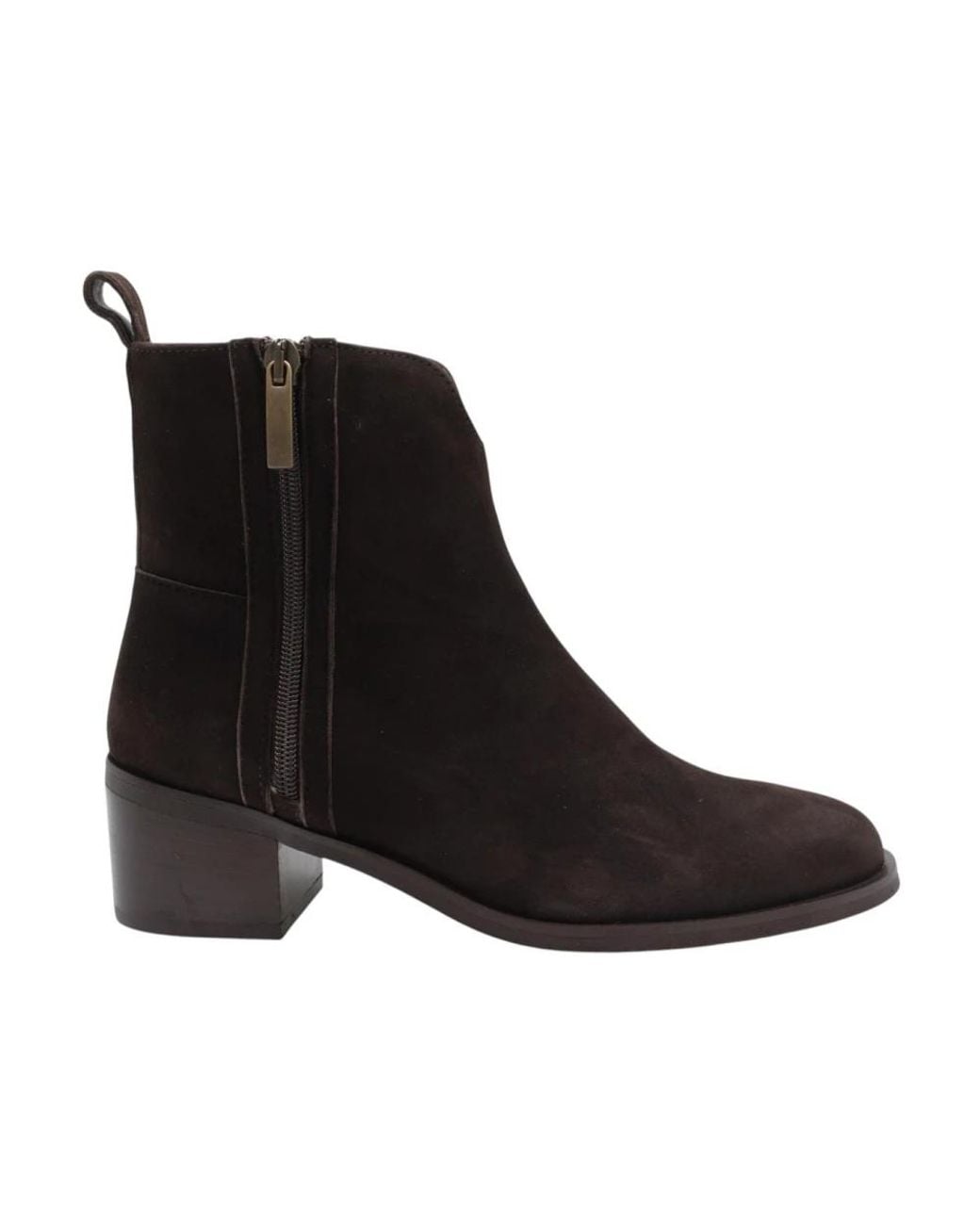DONNA LEI Black Heeled Boots