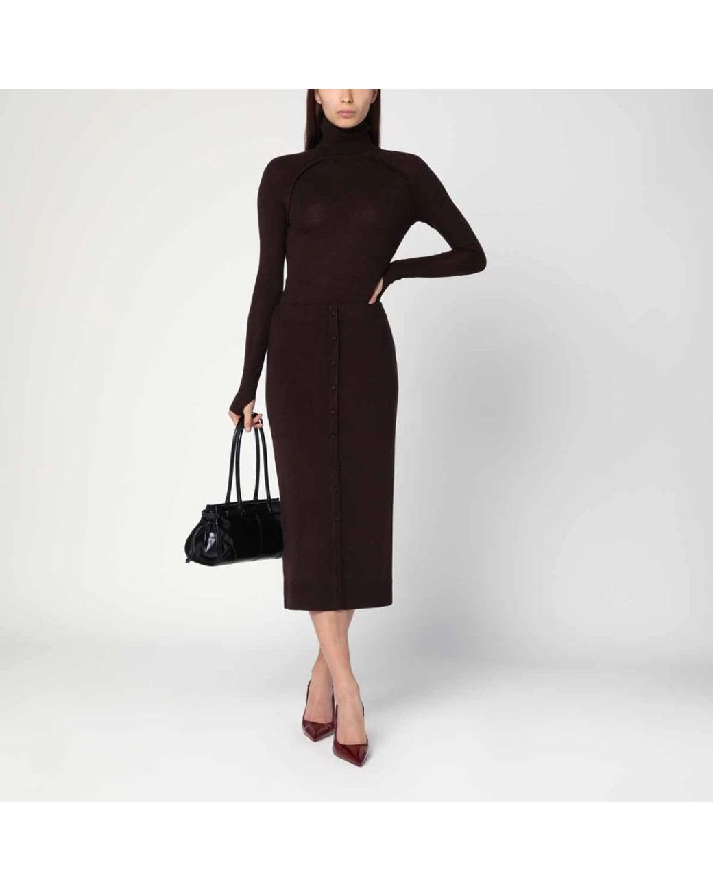 Victoria Beckham Black Midi Skirts