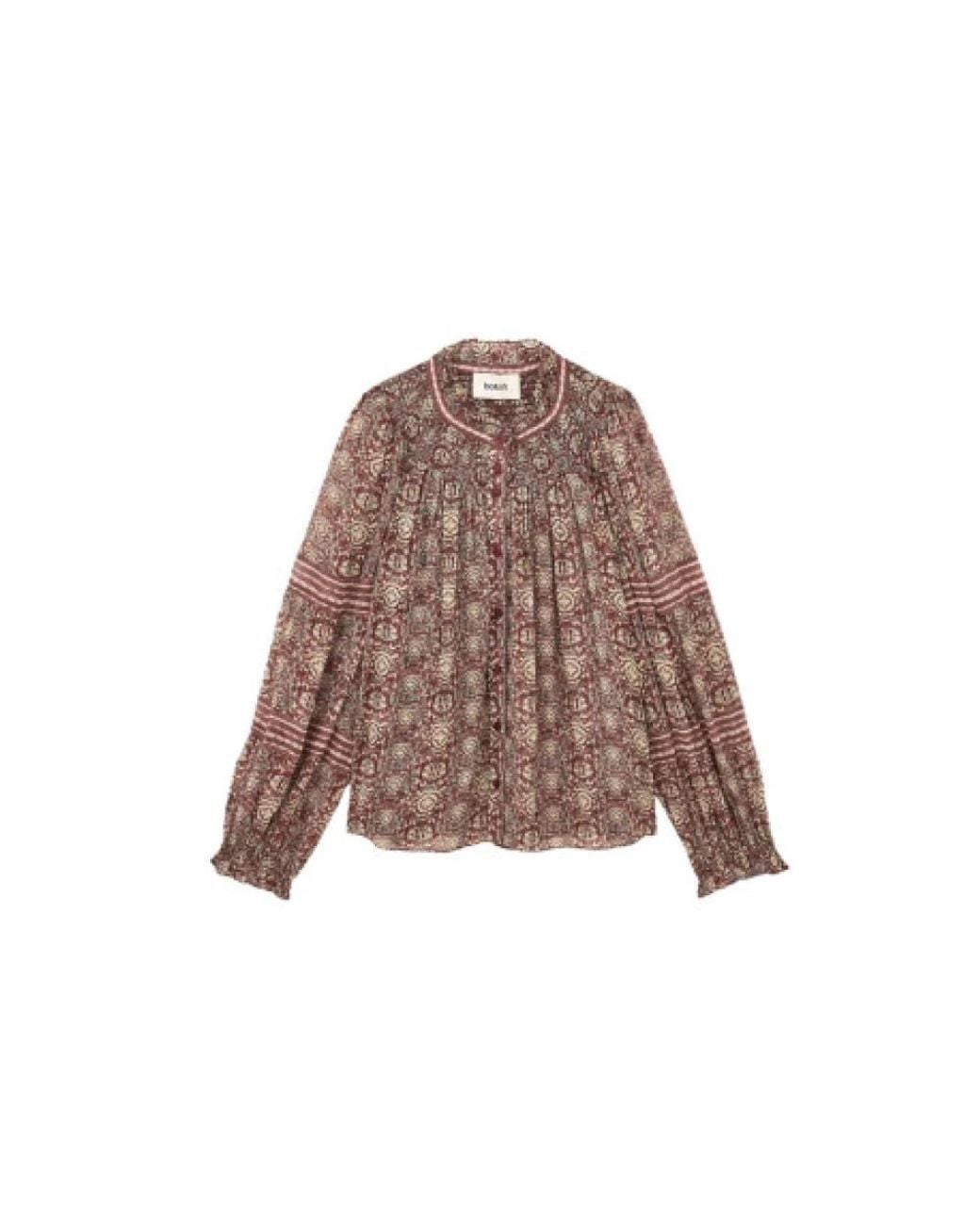 Ba&sh Bedrukte Blouse Met Ronde Hals in het Brown