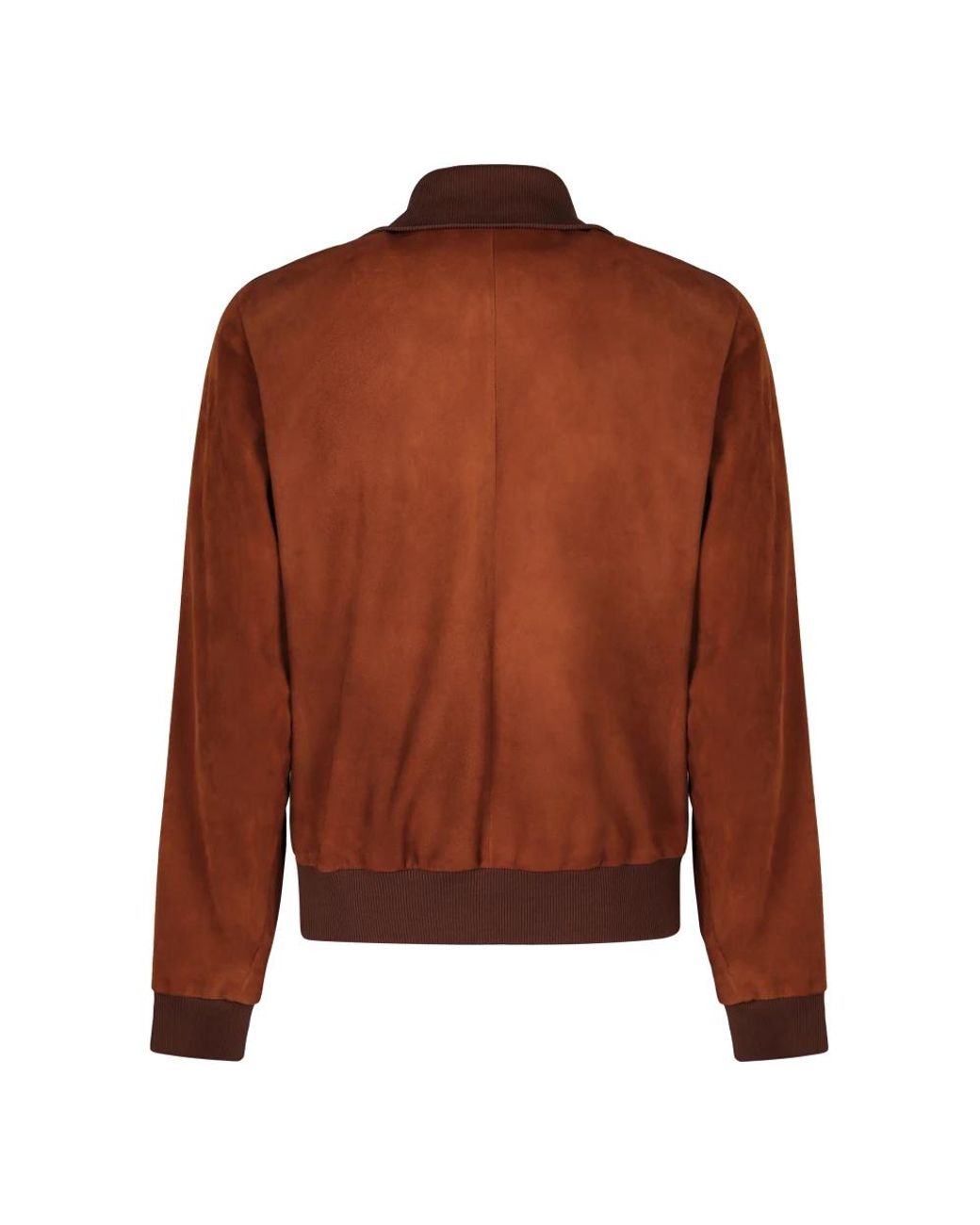 Prada Jassen ,Bruin ,Suède Ribgebreide Suède Jas in het Brown voor heren