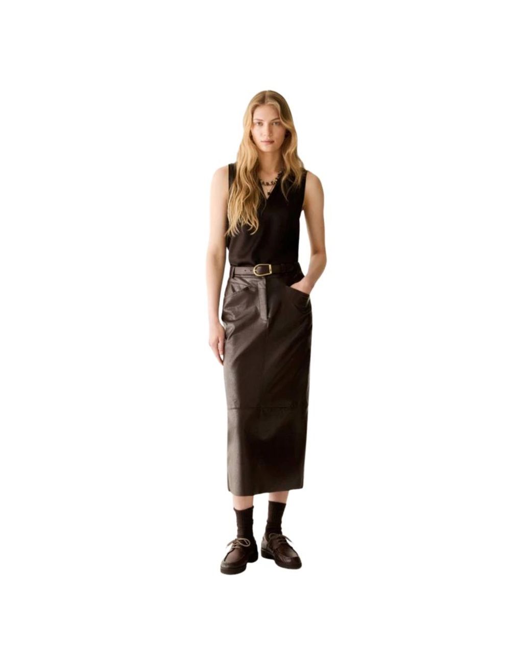 Pennyblack Brown Midi Skirts