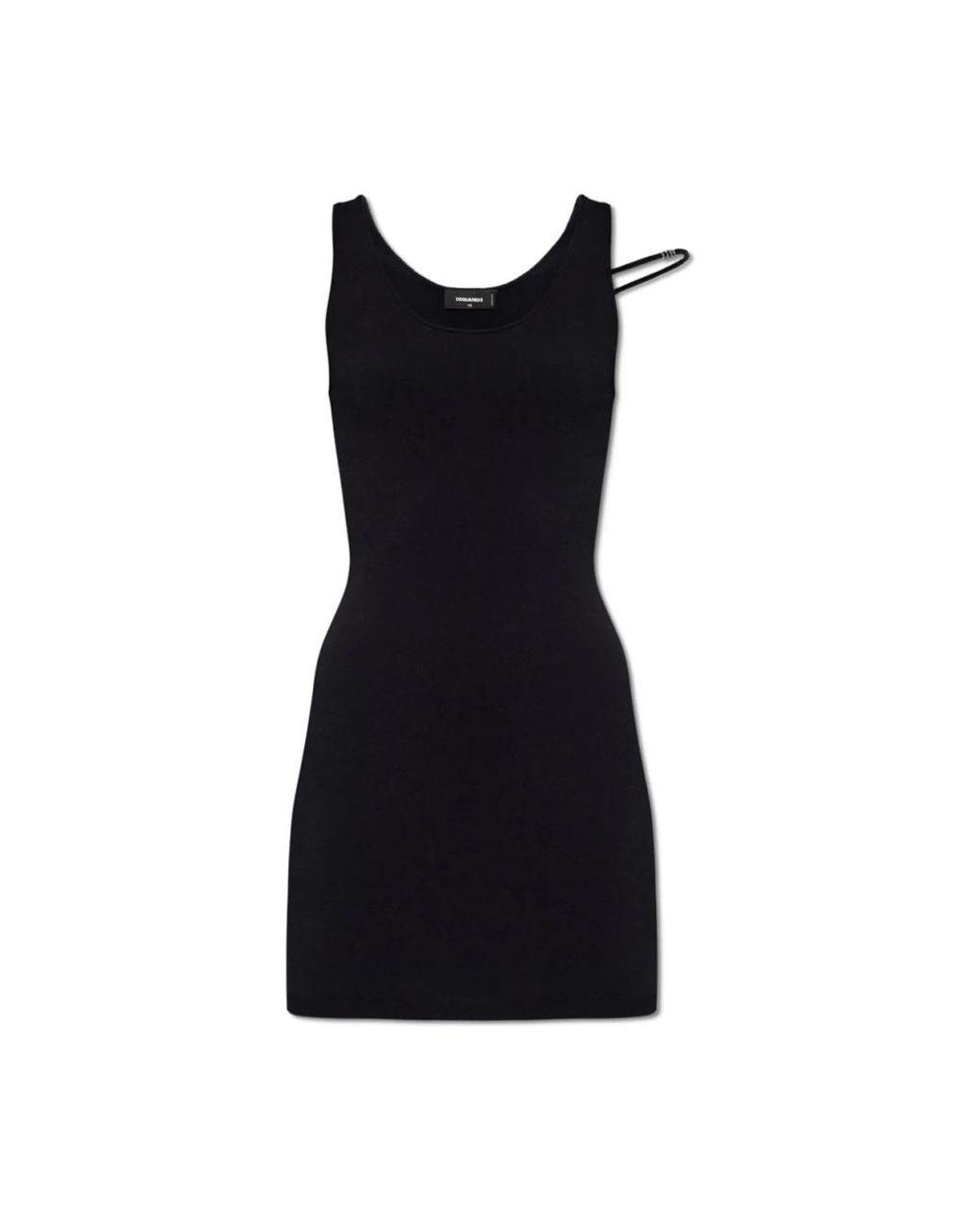 DSquared² Kleedjes ,Zwart ,Nylon Korte Jurk in het Black