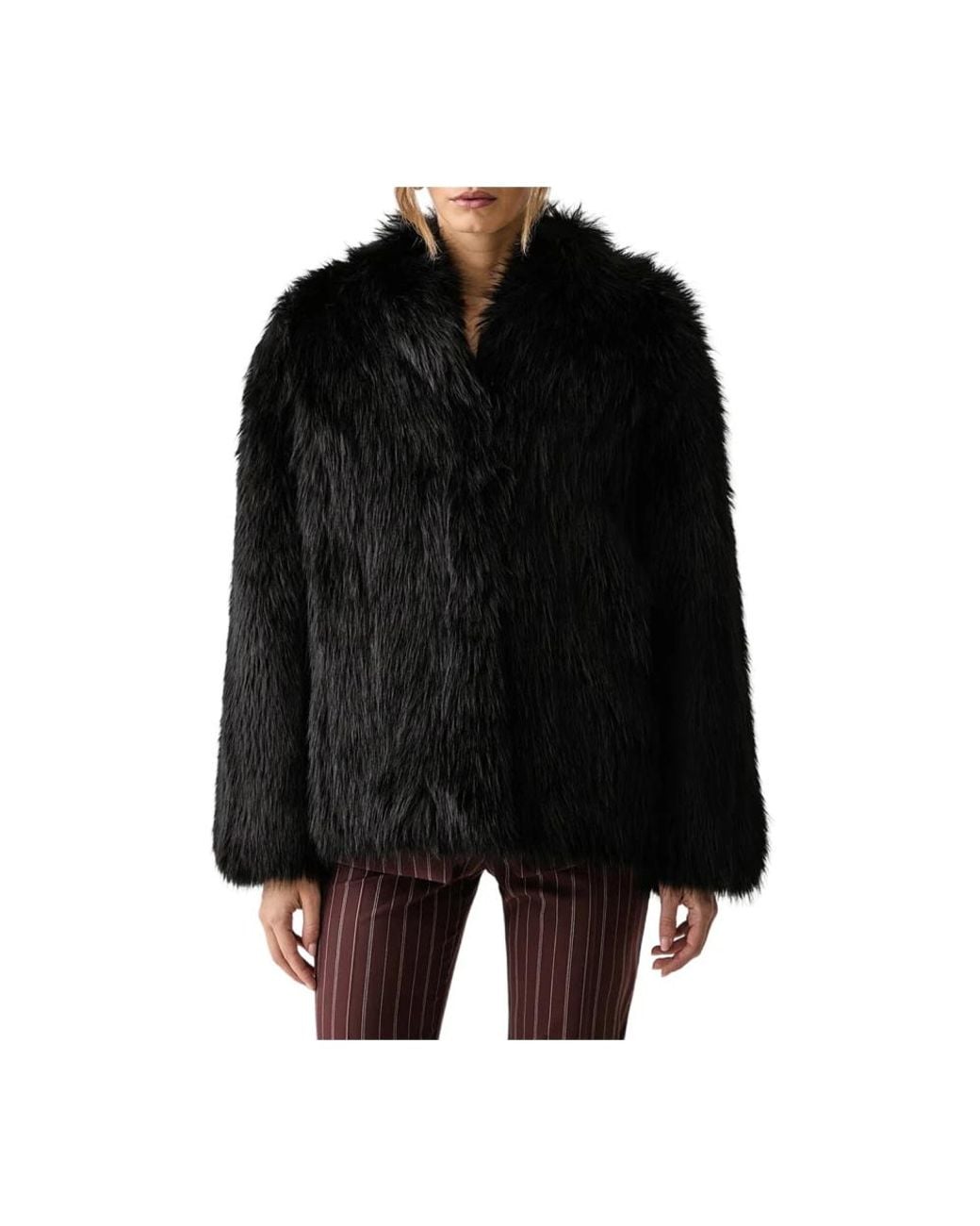 Patrizia Pepe Black Faux Fur & Shearling Jackets