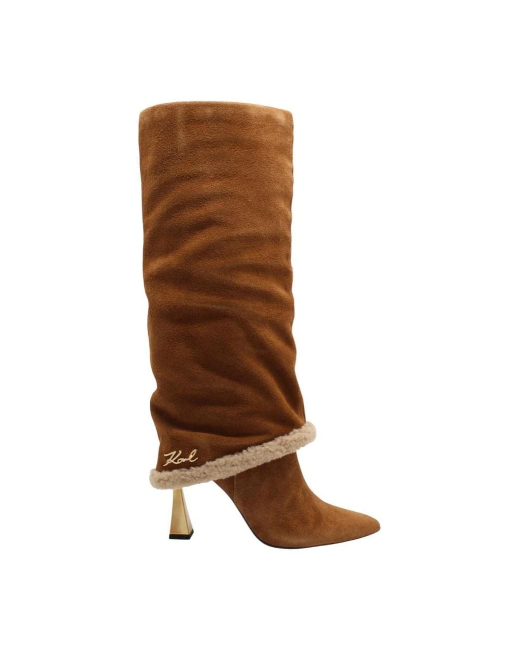 Karl Lagerfeld Brown Heeled Boots