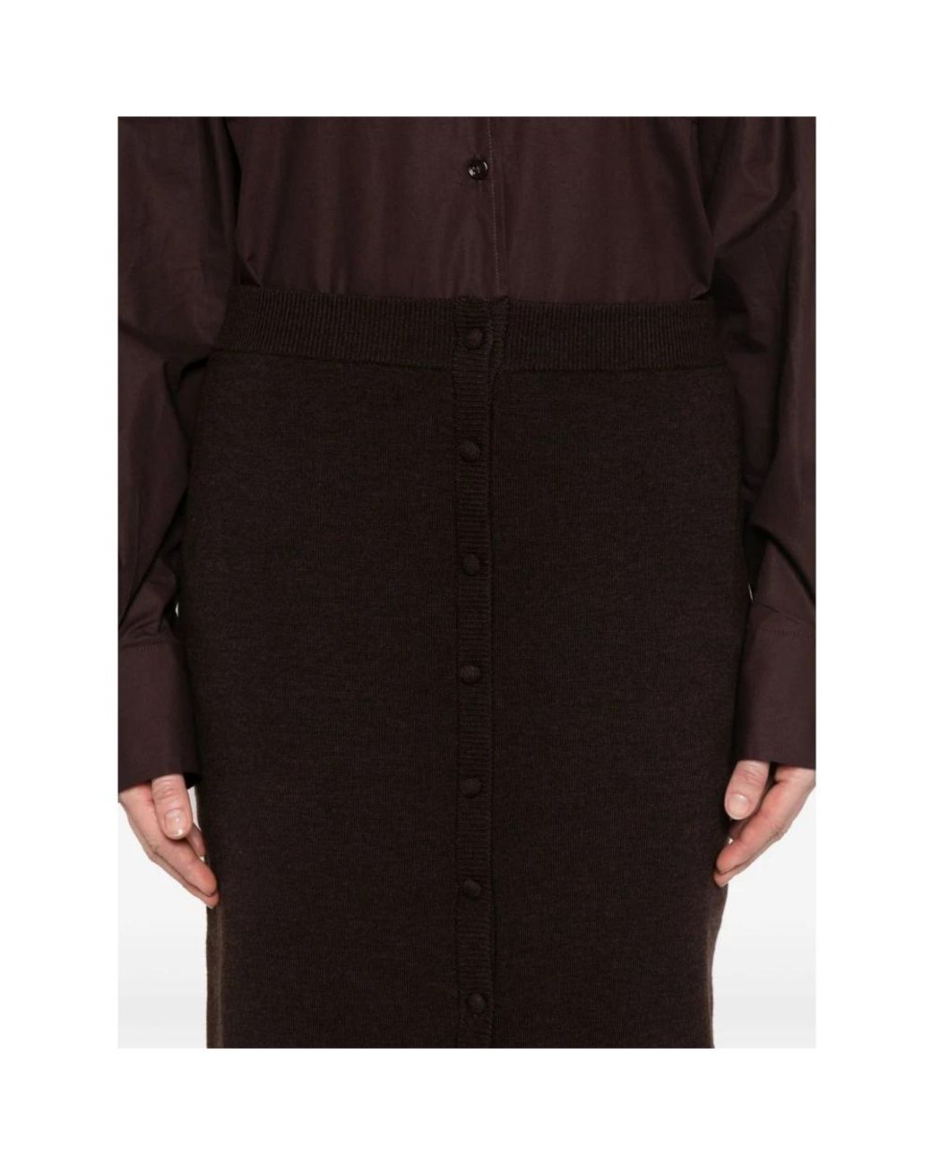 Victoria Beckham Black Midi Skirts