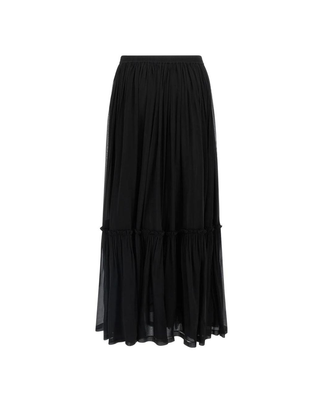 Saint Laurent Black Maxi Skirts